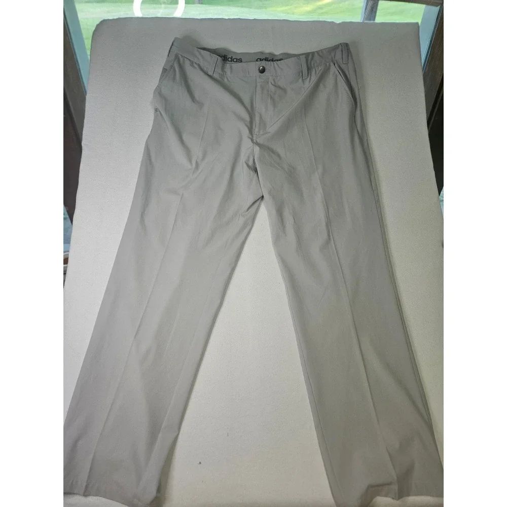 Adidas Golf Pants Mens 40x32 Gray Ultimate365 Performance Stretch Trousers